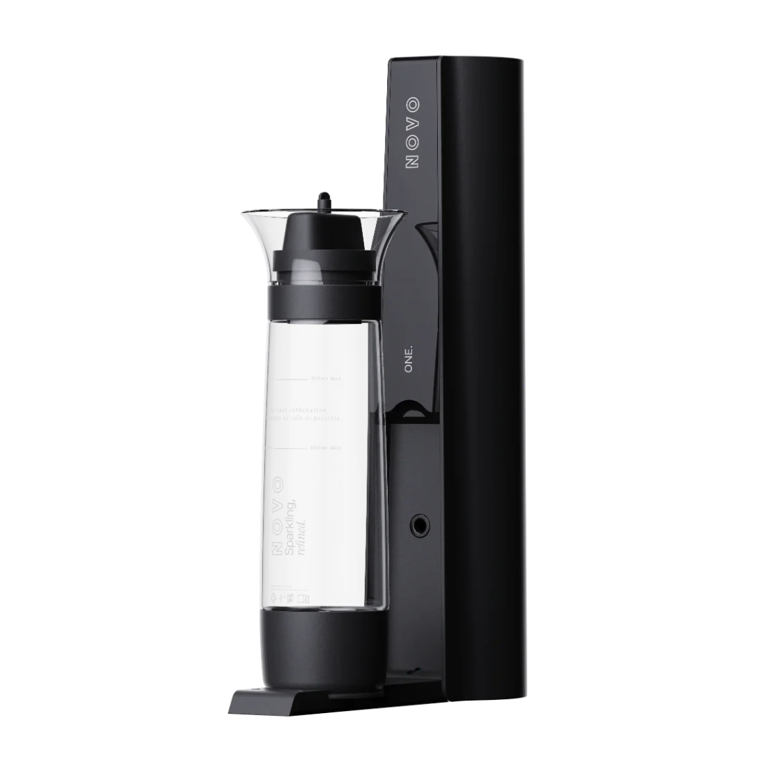 NOVO One in Antracite Black with bottle attached